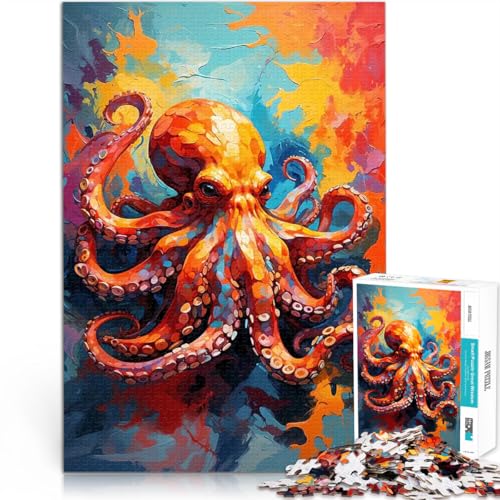 1000-teiliges Puzzle für Erwachsene Denkspiel Buntes Oktopus-Gemälde Lebendige Instinkte Angebot als Geschenk für die ganze Familie38x26cm 1000-teiliges Puzzle für Erwachsene Denkspiel Buntes Oktopus-Gemälde Lebendige Instinkte Angebot als Geschenk für die ganze Familie38x26cm von QVKZLYFXN