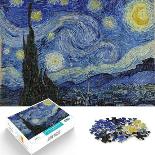 1000-teiliges Puzzle für Erwachsene Familienspiel für und Sternennacht Van Gogh mit vollständig ineinander greifenden, zufällig geformten Teilen75x50cm 1000-teiliges Puzzle für Erwachsene Familienspiel für und Sternennacht Van Gogh mit vollständig ineinander greifenden, zufällig geformten Teilen75x50cm von QVKZLYFXN