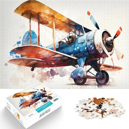 1000-teiliges Puzzle für Erwachsene Herausforderndes Spiel Kriegsflugzeug-Aquarell Angebot als Geschenk für die ganze Familie75x50cm 1000-teiliges Puzzle für Erwachsene Herausforderndes Spiel Kriegsflugzeug-Aquarell Angebot als Geschenk für die ganze Familie75x50cm von QVKZLYFXN