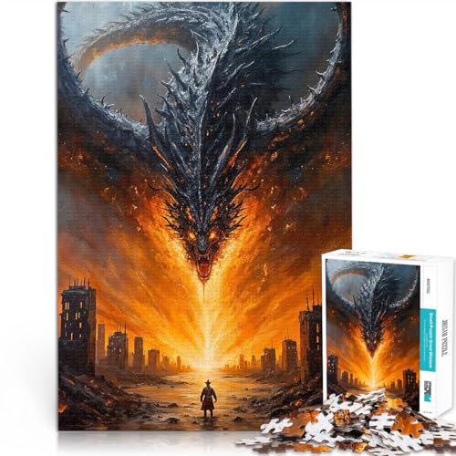 1000-teiliges Puzzle für Erwachsene Intellektuelles Spiel Drache über Stadtgemälde einzigartiges Herausforderungsspiel52x38cm 1000-teiliges Puzzle für Erwachsene Intellektuelles Spiel Drache über Stadtgemälde einzigartiges Herausforderungsspiel52x38cm von QVKZLYFXN