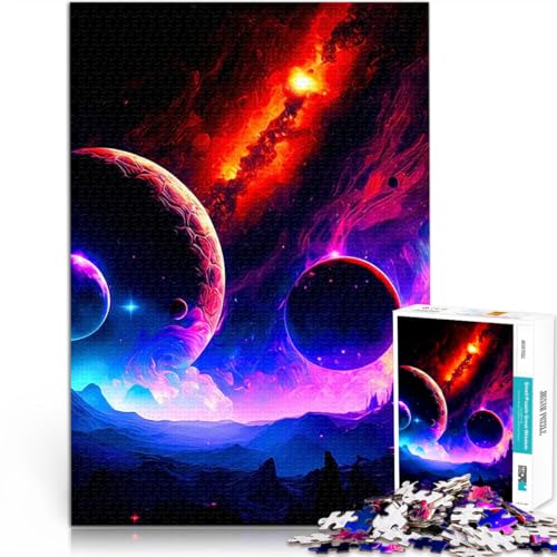 1000-teiliges Puzzle für Erwachsene Lernspiel-Herausforderungsspielzeug Fantasielandschaft Lernspiel für Geburtstag, Weihnachten38x26cm von QVKZLYFXN