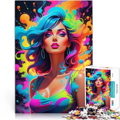 1000-teiliges Puzzle für Erwachsene Lernspiele DIY Spielzeug Schöne Neonfarben Wanddekoration Einzigartige Geburtstags- und Weihnachtsgeschenke52x38cm 1000-teiliges Puzzle für Erwachsene Lernspiele DIY Spielzeug Schöne Neonfarben Wanddekoration Einzigartige Geburtstags- und Weihnachtsgeschenke52x38cm von QVKZLYFXN