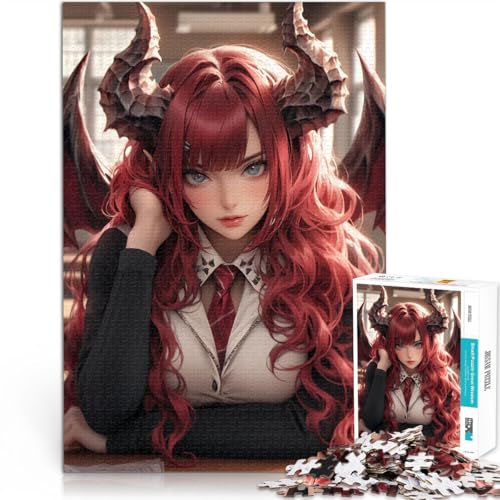 1000-teiliges Puzzle für Erwachsene Quizspiel Drache Dämon Schulmädchen Lustige Aktivitäten für zu Hause, Geburtstagsgeschenk, Reisegeschenk,75x50cm 1000-teiliges Puzzle für Erwachsene Quizspiel Drache Dämon Schulmädchen Lustige Aktivitäten für zu Hause, Geburtstagsgeschenk, Reisegeschenk,75x50cm von QVKZLYFXN