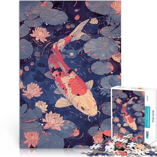 1000-teiliges Puzzle für Erwachsene Spielzeug Lernspiele Stressabbau Koi Fisch rosa Retro Die Liebe zwischen Paaren stärken52x38cm 1000-teiliges Puzzle für Erwachsene Spielzeug Lernspiele Stressabbau Koi Fisch rosa Retro Die Liebe zwischen Paaren stärken52x38cm von QVKZLYFXN