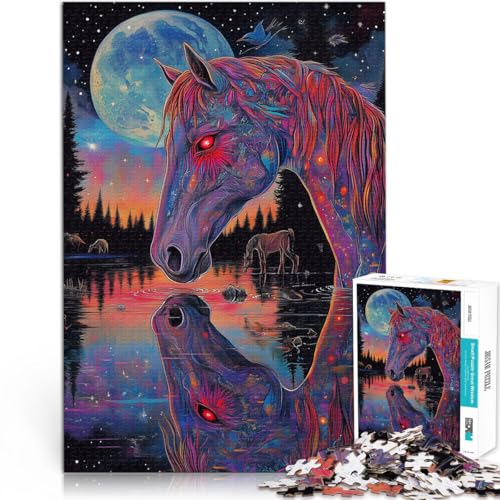 1000-teiliges Puzzle für Erwachsene Spielzeug Lernspiele Stressabbau rotäugiges Pferd Geschenke für Freunde und Familie52x38cm 1000-teiliges Puzzle für Erwachsene Spielzeug Lernspiele Stressabbau rotäugiges Pferd Geschenke für Freunde und Familie52x38cm von QVKZLYFXN