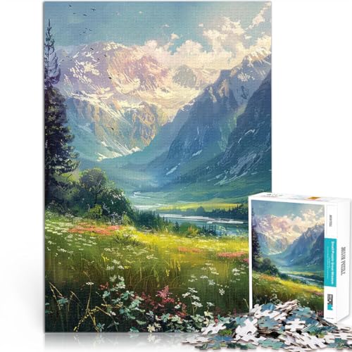 1000-teiliges Puzzle für Teenager Anspruchsvolles Spiel und Familienspaß Bergtallandschaft einzigartiges Herausforderungsspiel75x50cm 1000-teiliges Puzzle für Teenager Anspruchsvolles Spiel und Familienspaß Bergtallandschaft einzigartiges Herausforderungsspiel75x50cm von QVKZLYFXN