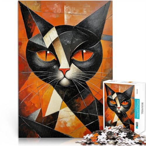 1000-teiliges Puzzle für Teenager Anspruchsvolles Spiel und Familienspaß Ölgemälde Einer Katze Lernspiel für Geburtstag, Weihnachten75x50cm 1000-teiliges Puzzle für Teenager Anspruchsvolles Spiel und Familienspaß Ölgemälde Einer Katze Lernspiel für Geburtstag, Weihnachten75x50cm von QVKZLYFXN