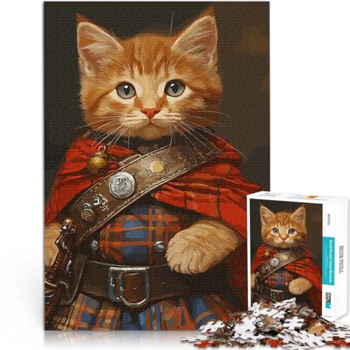 1000-teiliges Puzzle für Teenager Dekomprimierendes intellektuelles Lernspielzeug Katze im Kilt Tolle Geschenke und Spielzeuge75x50cm 1000-teiliges Puzzle für Teenager Dekomprimierendes intellektuelles Lernspielzeug Katze im Kilt Tolle Geschenke und Spielzeuge75x50cm von QVKZLYFXN