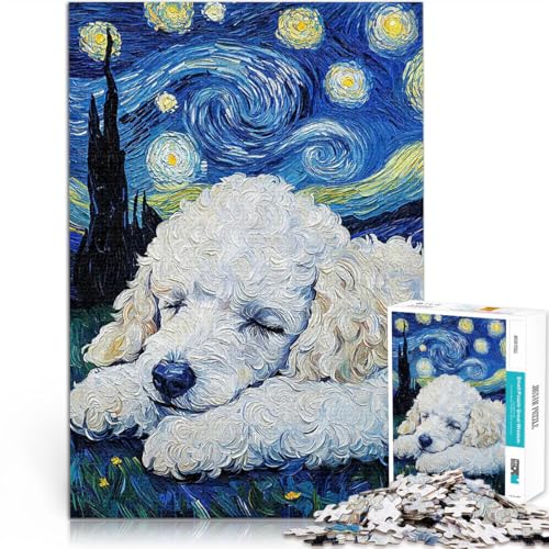 1000-teiliges Puzzle für Teenager Denkspiel Weißer Pudelwelpe schläft mit vollständig ineinander greifenden, zufällig geformten Teilen52x38cm 1000-teiliges Puzzle für Teenager Denkspiel Weißer Pudelwelpe schläft mit vollständig ineinander greifenden, zufällig geformten Teilen52x38cm von QVKZLYFXN