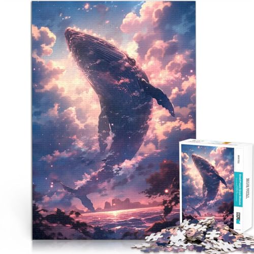 1000-teiliges Puzzle für Teenager Familienspiel zum Stressabbau, schwierige Herausforderung Anime Fliegender Wal Eltern-Kind-Interaktion52x38cm 1000-teiliges Puzzle für Teenager Familienspiel zum Stressabbau, schwierige Herausforderung Anime Fliegender Wal Eltern-Kind-Interaktion52x38cm von QVKZLYFXN