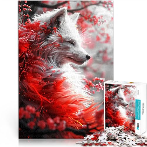 1000-teiliges Puzzle für Teenager Gehirnintelligenz-Herausforderung süchtig machendes Spielzeug Kitsune Geburtstagsgeschenke50x70cm von QVKZLYFXN