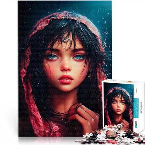 1000-teiliges Puzzle für Teenager Herausfordernd Schwierig Mystisches Anime-Mädchen Geburtstagsgeschenk, Geschenke, Wandkunst38x26cm von QVKZLYFXN