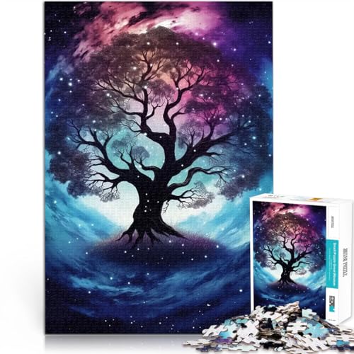 1000-teiliges Puzzle für Teenager Lernspiel-Herausforderungsspielzeug kosmischer Baum des Lebens Lernspiel für Geburtstag, Weihnachten38x26cm von QVKZLYFXN