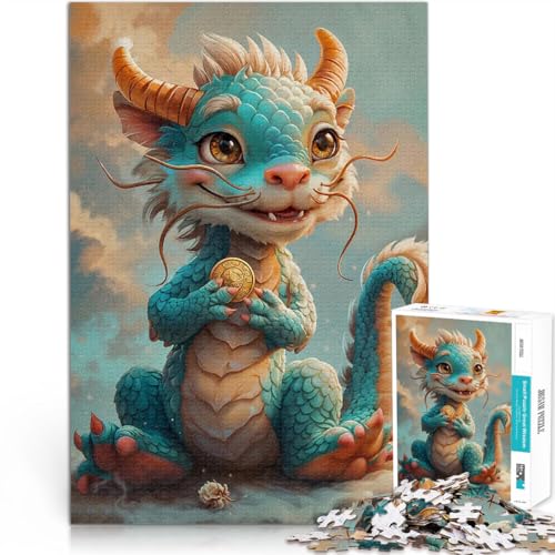 1000-teiliges Puzzle für Teenager Lernspiele DIY Spielzeug süßes Drachentier mit vollständig ineinander greifenden, zufällig geformten Teilen38x26cm 1000-teiliges Puzzle für Teenager Lernspiele DIY Spielzeug süßes Drachentier mit vollständig ineinander greifenden, zufällig geformten Teilen38x26cm von QVKZLYFXN
