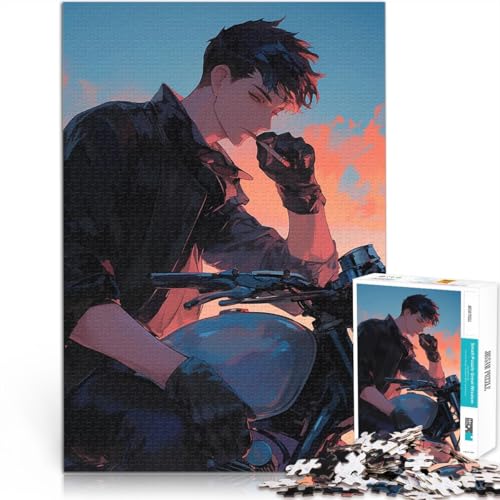 1000-teiliges Puzzle für Teenager Pädagogisches Familienspiel Anime Junge auf Motorrad Lernspiel für Geburtstag, Weihnachten75x50cm 1000-teiliges Puzzle für Teenager Pädagogisches Familienspiel Anime Junge auf Motorrad Lernspiel für Geburtstag, Weihnachten75x50cm von QVKZLYFXN