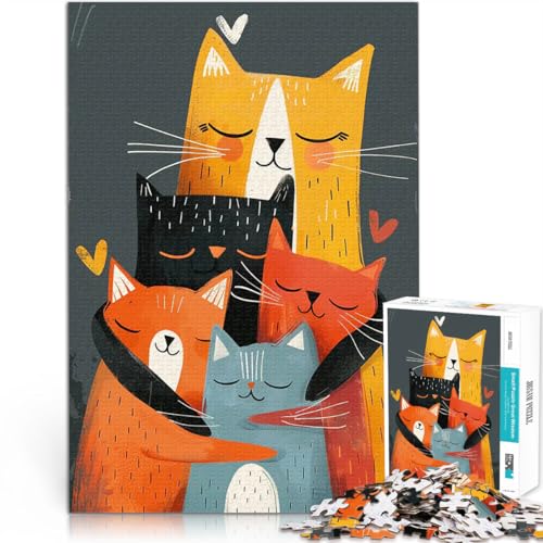 1000-teiliges Puzzle für Teenager Spielzeug Lernspiele Stressabbau Katzenfamilienumarmung Künstlersammlung, Bildende Kunst38x26cm 1000-teiliges Puzzle für Teenager Spielzeug Lernspiele Stressabbau Katzenfamilienumarmung Künstlersammlung, Bildende Kunst38x26cm von QVKZLYFXN