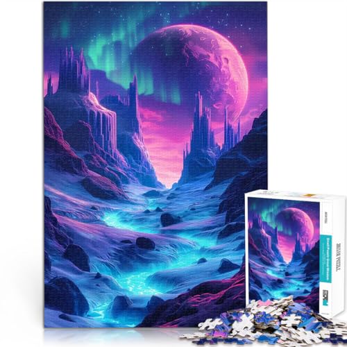 1000-teiliges Puzzle für Teenager Spielzeug Lernspiele Stressabbau Neon-Weltraumlandschaft Einzigartige Wohndekoration und Geschenke52x38cm 1000-teiliges Puzzle für Teenager Spielzeug Lernspiele Stressabbau Neon-Weltraumlandschaft Einzigartige Wohndekoration und Geschenke52x38cm von QVKZLYFXN