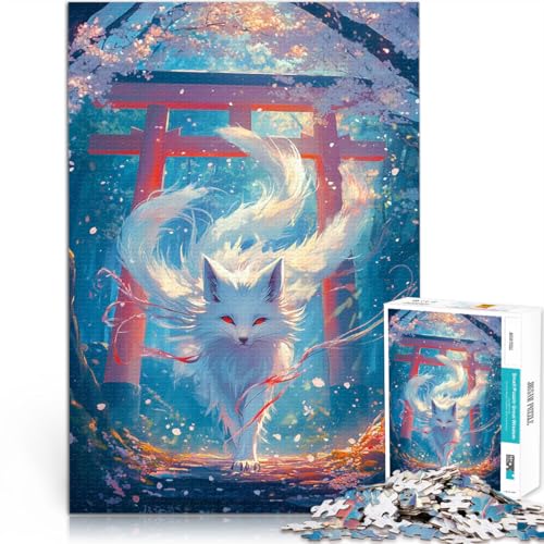 1000-teiliges Puzzle für Teenager Stressabbau-Spielzeug Weißer Kitsune-Fuchsgeist Wanddekoration Einzigartige Geburtstags- und Weihnachtsgeschenke52x38cm 1000-teiliges Puzzle für Teenager Stressabbau-Spielzeug Weißer Kitsune-Fuchsgeist Wanddekoration Einzigartige Geburtstags- und Weihnachtsgeschenke52x38cm von QVKZLYFXN