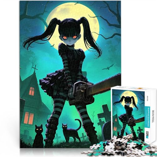 1000-teiliges Puzzle für Teenager pädagogische Herausforderung Anime Goth Girl Massacre Einzigartige Geburtstags- und Geschenkideen52x38cm 1000-teiliges Puzzle für Teenager pädagogische Herausforderung Anime Goth Girl Massacre Einzigartige Geburtstags- und Geschenkideen52x38cm von QVKZLYFXN