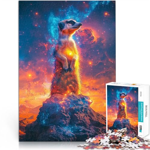 1000-teiliges Teenager-Puzzle Dekomprimierendes intellektuelles Lernspielzeug Kosmisches Erdmännchen EIN Kunstwerk75x50cm 1000-teiliges Teenager-Puzzle Dekomprimierendes intellektuelles Lernspielzeug Kosmisches Erdmännchen EIN Kunstwerk75x50cm von QVKZLYFXN
