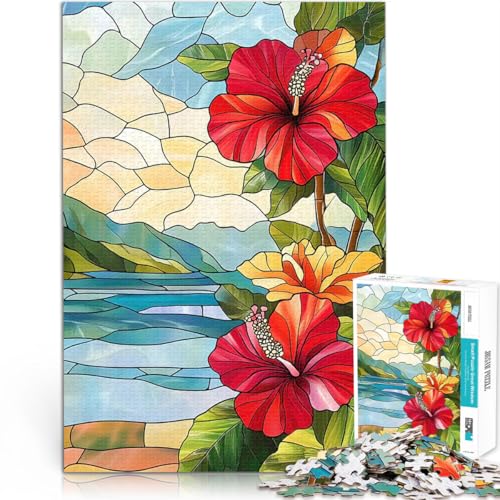 1000-teiliges Teenager-Puzzle Familienspiel zum Stressabbau, schwierige Herausforderung Buntglas-Hibiskus Geschenk zum Geburtstag75x50cm 1000-teiliges Teenager-Puzzle Familienspiel zum Stressabbau, schwierige Herausforderung Buntglas-Hibiskus Geschenk zum Geburtstag75x50cm von QVKZLYFXN