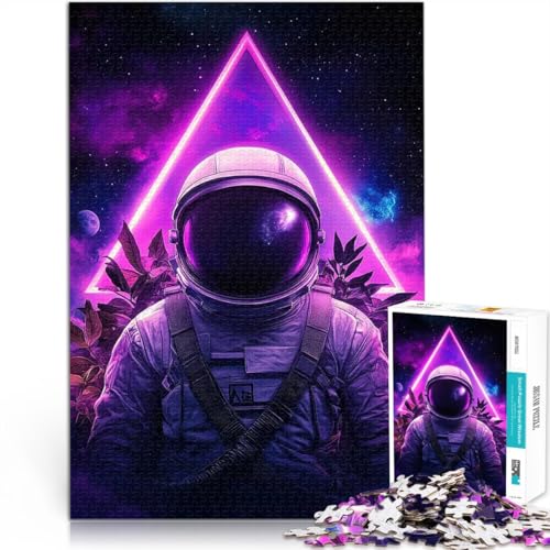 Puzzle 1000 Teile für Erwachsene Anspruchsvoll, Aber lustig und humorvoll Astronaut Synthwave Tolle Geschenke und Spielzeuge50x70cm von QVKZLYFXN