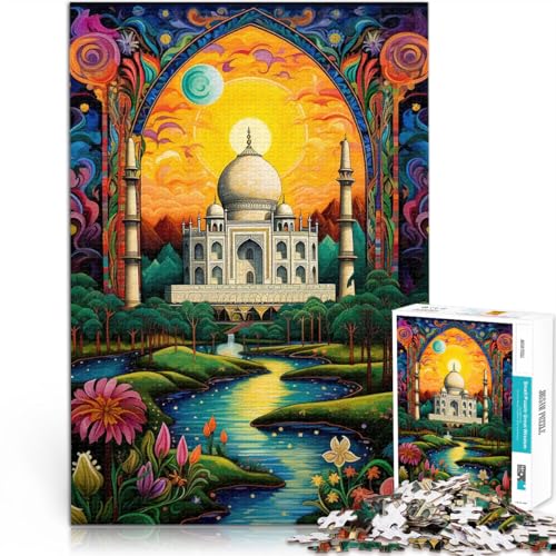 Puzzle 1000 Teile für Erwachsene Anspruchsvoll, Aber lustig und humorvoll Taj Mahal von Indien Geburtstagsgeschenk, Geschenke50x70cm von QVKZLYFXN