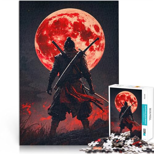 Puzzle 1000 Teile für Erwachsene Familienspiel für und Samurai-Blutmond Lustige Aktivitäten für zu Hause, Geburtstagsgeschenk, Reisegeschenk,38x26cm Puzzle 1000 Teile für Erwachsene Familienspiel für und Samurai-Blutmond Lustige Aktivitäten für zu Hause, Geburtstagsgeschenk, Reisegeschenk,38x26cm von QVKZLYFXN