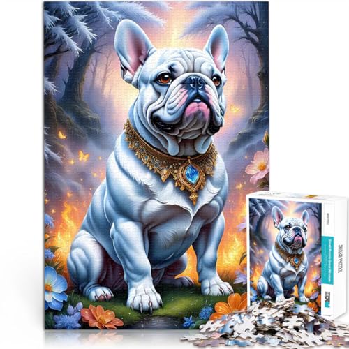 Puzzle 1000 Teile für Erwachsene Familienspiel zum Stressabbau, schwierige Herausforderung Fantasie-Bulldogge Geburtstagsgeschenk50x70cm von QVKZLYFXN