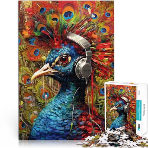 Puzzle 1000 Teile für Erwachsene Geschenke zum Suchbegriff: Herausfordernde Spiele Pfau mit Kopfhörern Heimdekoration75x50cm Puzzle 1000 Teile für Erwachsene Geschenke zum Suchbegriff: Herausfordernde Spiele Pfau mit Kopfhörern Heimdekoration75x50cm von QVKZLYFXN