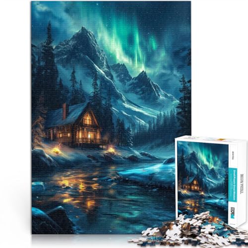 Puzzle 1000 Teile für Erwachsene Herausforderndes Spiel nordische Natur Aurora Nacht Lernspiel für Geburtstag, Weihnachten52x38cm Puzzle 1000 Teile für Erwachsene Herausforderndes Spiel nordische Natur Aurora Nacht Lernspiel für Geburtstag, Weihnachten52x38cm von QVKZLYFXN