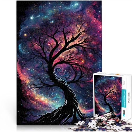 Puzzle 1000 Teile für Erwachsene Lernspiele DIY Spielzeug Spiritueller Weltraumbaum Geeignet für die Schreibtischdekoration50x70cm von QVKZLYFXN