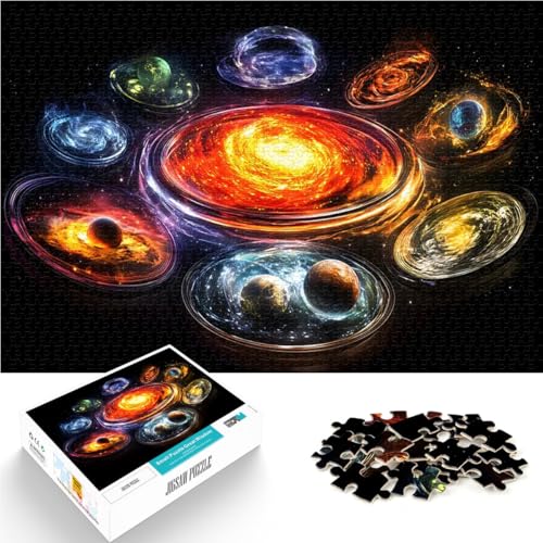 Puzzle 1000 Teile für Erwachsene Lernspiele Heimdekoration Kosmische Spiralgalaxie Wunschliste mit dem Weihnachtsmann38x26cm von QVKZLYFXN