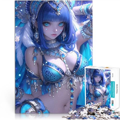 Puzzle 1000 Teile für Erwachsene Mustermontage Blauhaariges Anime-Mädchen im Kostüm Wunschliste mit dem Weihnachtsmann38x26cm Puzzle 1000 Teile für Erwachsene Mustermontage Blauhaariges Anime-Mädchen im Kostüm Wunschliste mit dem Weihnachtsmann38x26cm von QVKZLYFXN