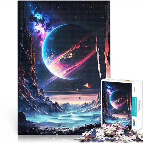 Puzzle 1000 Teile für Erwachsene Spielspielzeug Weltraum Saturn Valley mit passendem Poster und Quizblatt52x38cm Puzzle 1000 Teile für Erwachsene Spielspielzeug Weltraum Saturn Valley mit passendem Poster und Quizblatt52x38cm von QVKZLYFXN