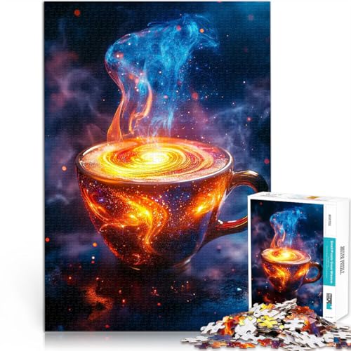 Puzzle 1000 Teile für Erwachsene Spielzeug Lernspiele Stressabbau Kosmische Kaffeetasse Geschenke für Freunde und Familie38x52cm von QVKZLYFXN