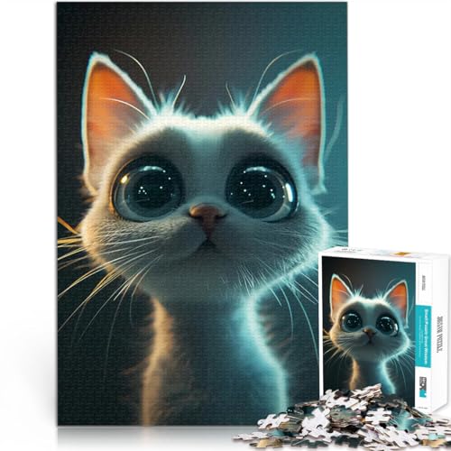 Puzzle 1000 Teile für Erwachsene Stressabbau-Spielzeug Niedliche Cartoon-Katze mit vollständig ineinander greifenden, zufällig geformten Teilen38x26cm Puzzle 1000 Teile für Erwachsene Stressabbau-Spielzeug Niedliche Cartoon-Katze mit vollständig ineinander greifenden, zufällig geformten Teilen38x26cm von QVKZLYFXN