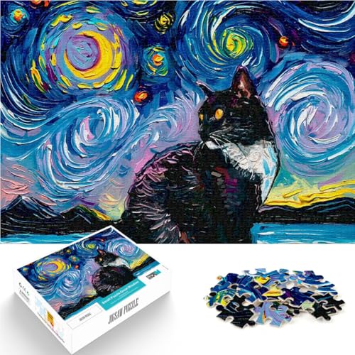 Puzzle 1000 Teile für Erwachsene für Lernspiel-Herausforderungsspielzeug Sternennachtkatze einzigartiges Herausforderungsspiel75x50cm Puzzle 1000 Teile für Erwachsene für Lernspiel-Herausforderungsspielzeug Sternennachtkatze einzigartiges Herausforderungsspiel75x50cm von QVKZLYFXN