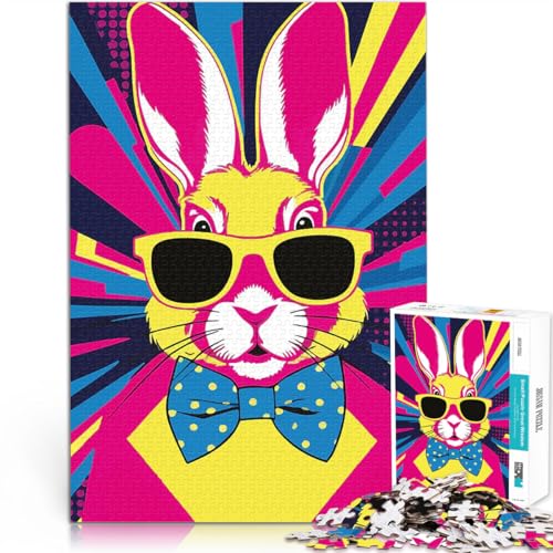 Puzzle 1000 Teile für Jugendliche Dekomprimierendes intellektuelles Lernspielzeug Coole Bunny Pop Art Eltern-Kind-Interaktion75x50cm Puzzle 1000 Teile für Jugendliche Dekomprimierendes intellektuelles Lernspielzeug Coole Bunny Pop Art Eltern-Kind-Interaktion75x50cm von QVKZLYFXN