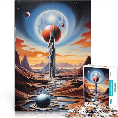 Puzzle 1000 Teile für Jugendliche Herausforderndes Spiel Außerirdische Architektur Nr. 3 Lernspiel für Geburtstag, Weihnachten50x70cm von QVKZLYFXN