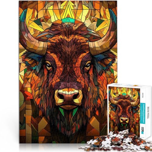 Puzzle 1000 Teile für Jugendliche Herausforderndes Spiel Buntglas-Bison eignet ganze Familie75x50cm Puzzle 1000 Teile für Jugendliche Herausforderndes Spiel Buntglas-Bison eignet ganze Familie75x50cm von QVKZLYFXN