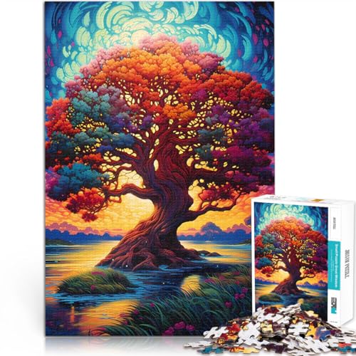 Puzzle 1000 Teile für Jugendliche Interessante Stressreduzierung Baum des Lebens Yggdrasil Künstlersammlung, Bildende Kunst50x70cm von QVKZLYFXN