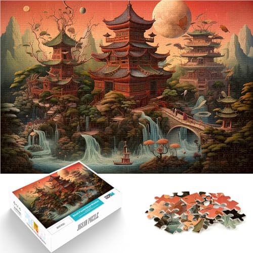 Puzzle 1000 Teile für Jugendliche Pädagogisches Spielzeug zum Stressabbau Fantasielandschaft 52 Wunschliste mit dem Weihnachtsmann38x26cm von QVKZLYFXN