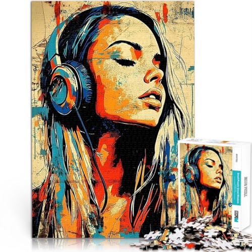 Puzzle 1000 Teile für Jugendliche Schwierig und herausfordernd Frau hört Musik Wanddekoration Einzigartige Geburtstags- und Weihnachtsgeschenke52x38cm Puzzle 1000 Teile für Jugendliche Schwierig und herausfordernd Frau hört Musik Wanddekoration Einzigartige Geburtstags- und Weihnachtsgeschenke52x38cm von QVKZLYFXN