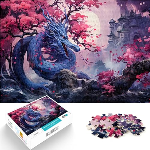 Puzzle 1000 Teile für Jugendliche Spielzeug für die ganze Familie Kirschblütendrache Geeignet für die Schreibtischdekoration38x26cm von QVKZLYFXN