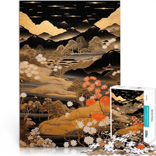 Puzzle 1000 Teile für Jugendliche Stressabbau – Staycation – Zeit totschlagen Goldene Berge Geburtstagsgeschenk, Geschenke75x50cm von QVKZLYFXN