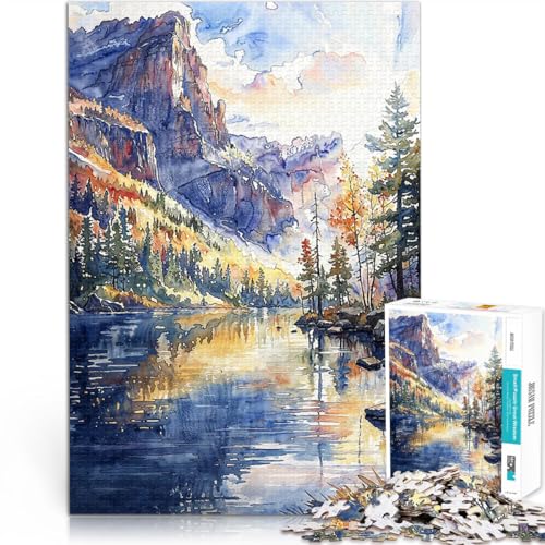 Puzzle 1000 Teile für Teenager Geschenke zum Suchbegriff: Herausfordernde Spiele Einsamkeit in den Bergen für Heimdekoration38x26cm von QVKZLYFXN