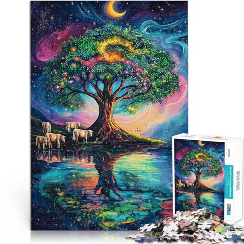 Puzzle 1000 Teile für Teenager Herausforderndes Spiel Sternenhimmel Baum des Lebens Lernspiel für Geburtstag, Weihnachten52x38cm Puzzle 1000 Teile für Teenager Herausforderndes Spiel Sternenhimmel Baum des Lebens Lernspiel für Geburtstag, Weihnachten52x38cm von QVKZLYFXN