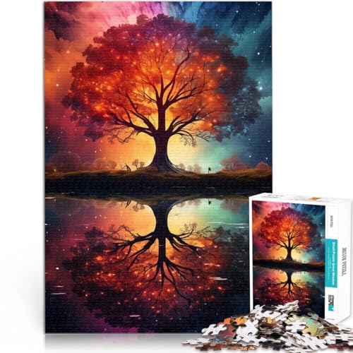 Puzzle 1000 Teile für Teenager Lernspiel-Herausforderungsspielzeug Weltraum-Fantasielandschaft Wunschliste mit dem Weihnachtsmann38x26cm von QVKZLYFXN