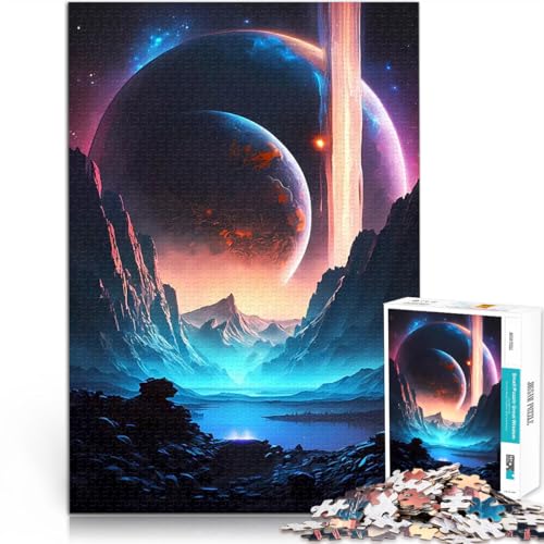 Puzzle 1000 Teile für Teenager Lernspiele Heimdekoration Kosmische Landschaftssymphonie Einzigartige Geburtstags- und Geschenkideen38x52cm von QVKZLYFXN
